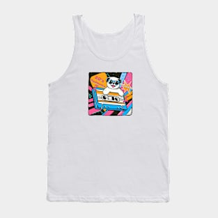 Vintage dog in 80's style Tank Top